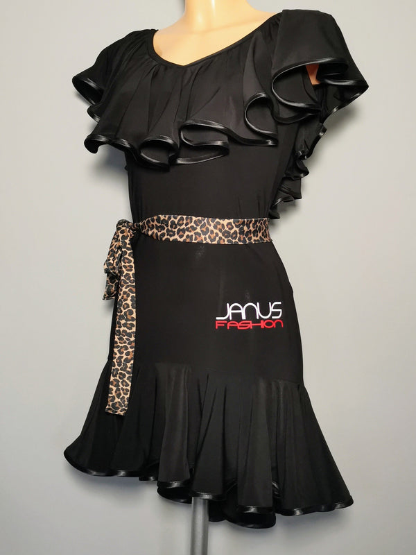 Black Latin Juvenile Practice Dress | Janus Fashion