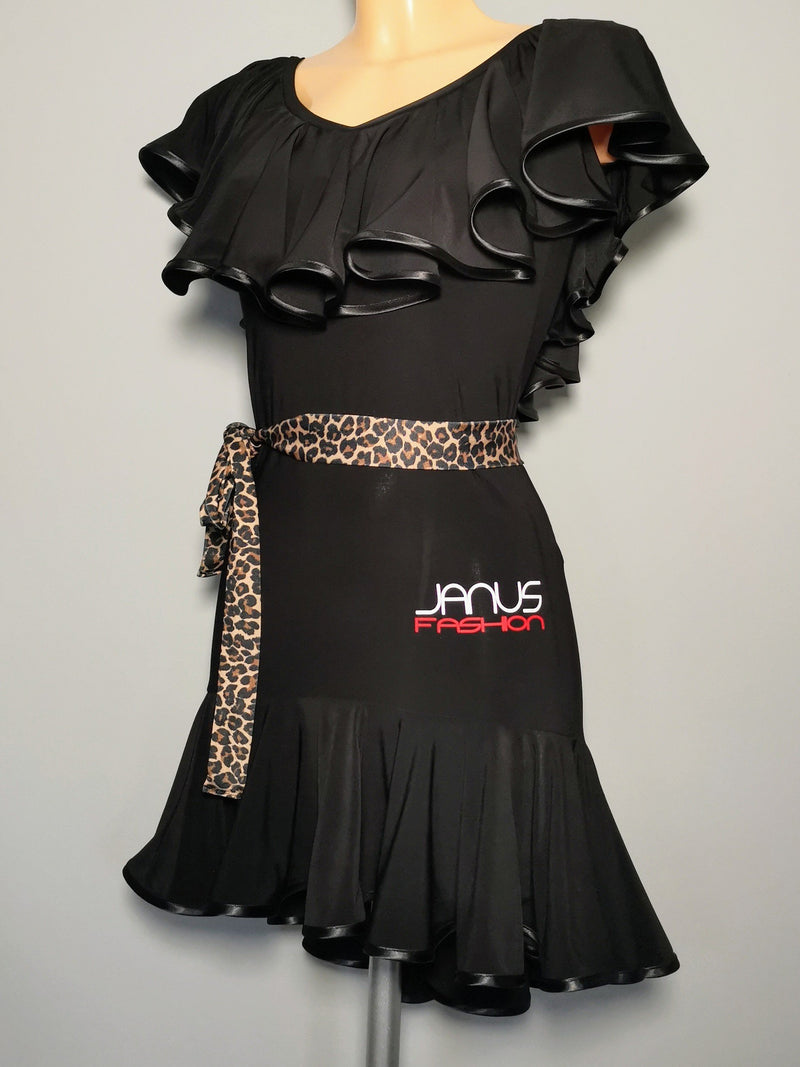 Black Latin Juvenile Practice Dress | Janus Fashion