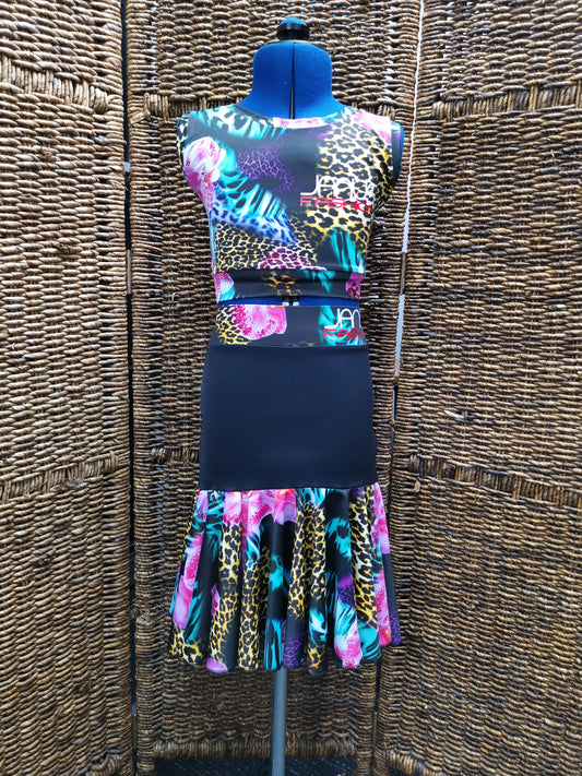 Latin set includes skirt and crop top