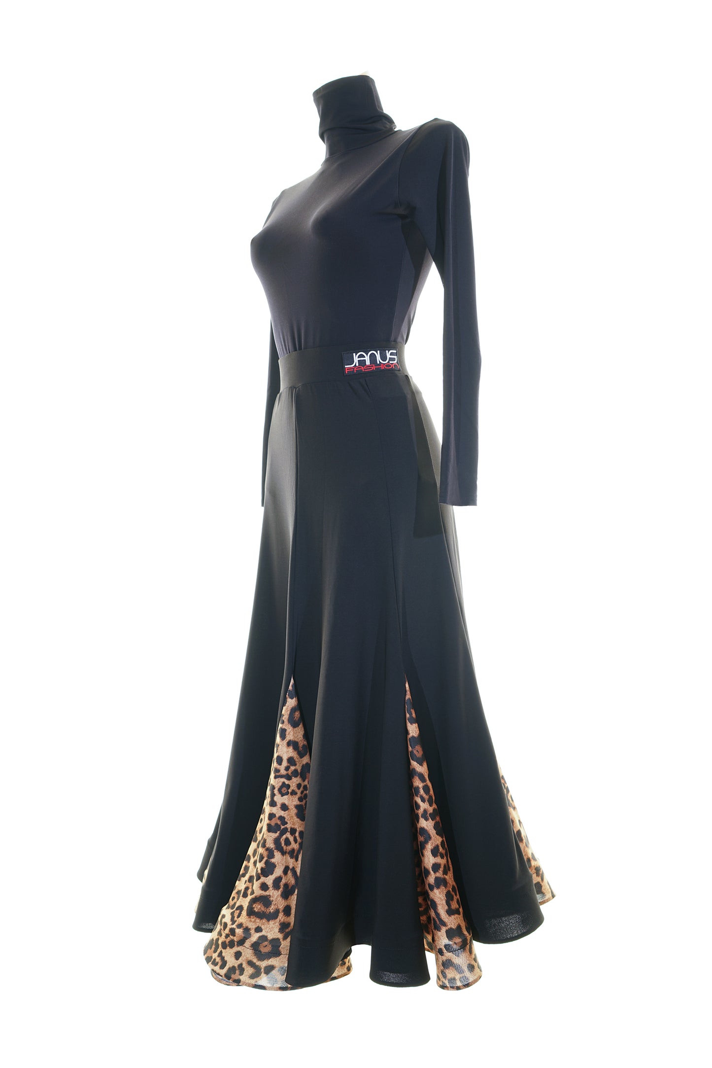Leopard Black Practice Skirt - Ballroom