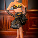 Black/Gold Latin Dance Competition Dress - BRAND NEW - SALE