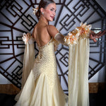 Buttercream - Junior/Adult Competition Ballroom Dance Dress | Janus Fashion