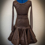 Chocolate Juvenile Latin Dance Competition Dress | Janus Fashion