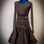 Chocolate Juvenile Latin Dance Competition Dress | Janus Fashion