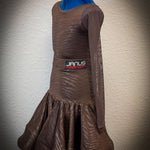 Chocolate Juvenile Latin Dance Competition Dress | Janus Fashion