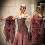 Espresso - Junior/Adult Competition Ballroom Dance Dress | Janus Fashion