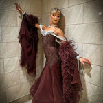 Espresso - Junior/Adult Competition Ballroom Dance Dress | Janus Fashion
