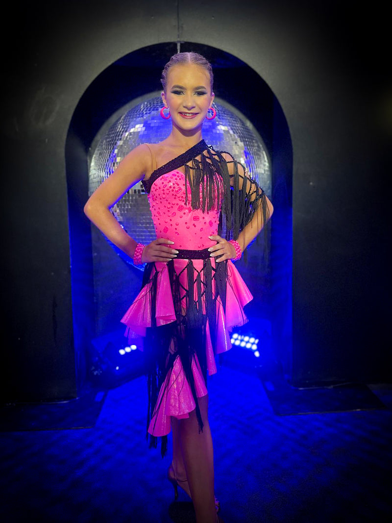 HotPink Competition Latin Dance Dress