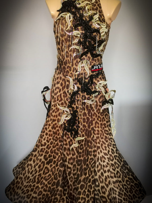 Leopard - Junior/Adult Competition Ballroom Dance Dress | Janus Fashion