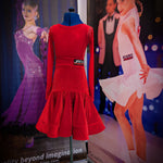 Red - Juvenile Latin Dance Competition Dress | Janus Fashion