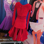 Red - Juvenile Latin Dance Competition Dress | Janus Fashion