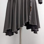 Black Latin practice dress with one sleeve | Janus Fashion
