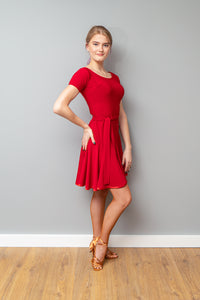 Red Practice Latin Dress