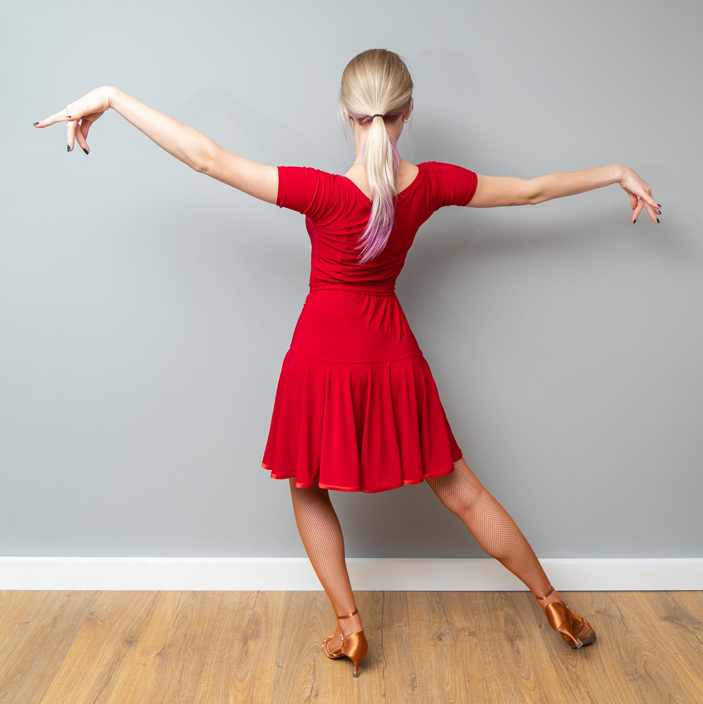 Red Practice Latin Dress