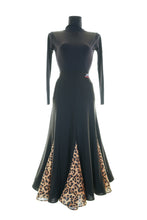 Load image into Gallery viewer, Leopard Black Practice Skirt - Ballroom