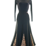 Leopard Black Practice Skirt - Ballroom