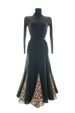 Leopard Black Practice Skirt - Ballroom