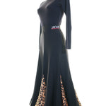 Leopard Black Practice Skirt - Ballroom