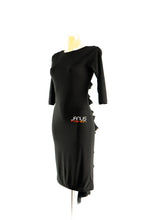 Load image into Gallery viewer, Ruffles Black Latin Practice Dress