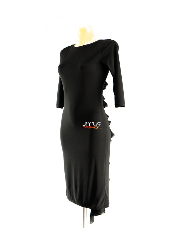 Ruffles Black Latin Practice Dress
