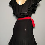 Latin Junior/Adult Practice Dress with Red belt | Janus Fashion