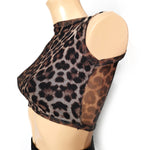 Leopard Junior/Adult Practice Crop Top | Janus Fashion