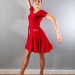 Red Juvenile Practice Latin Dress | Janus Fashion